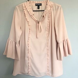 Karl Lagerfeld Pink Ruffled Blouse
